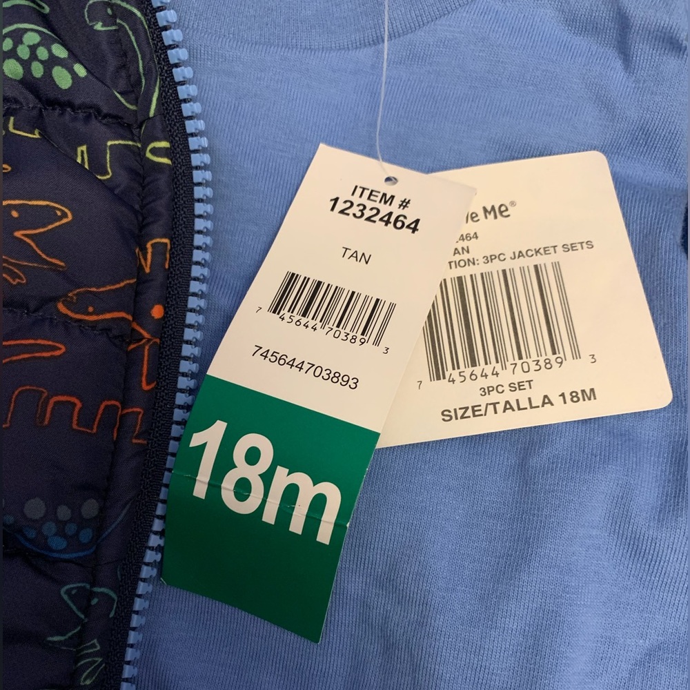 dinosaur puffer jacket set - Picture 4 of 6